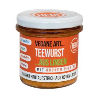 Vegane Art..Teewurst mit grünem Pfeffer